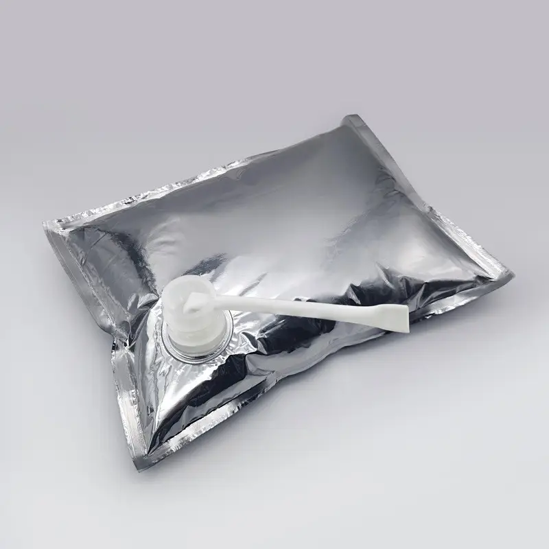 Custom 3L 5L 10L Anti-explosion Aluminum Foil Bag In Box Milk Tube Valve Aseptic Bib Bag For Liquid Dairy Milk Yogurt Packaging
