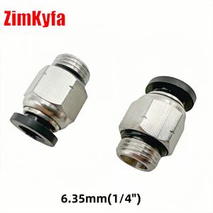 Stainless Steel G1/8 <b>Threads</b> Straight Micro Line Hose Fitting for Air <b>Tools</b> Customizable for 6.35mm (1/4') OD Tube - Product Image 5