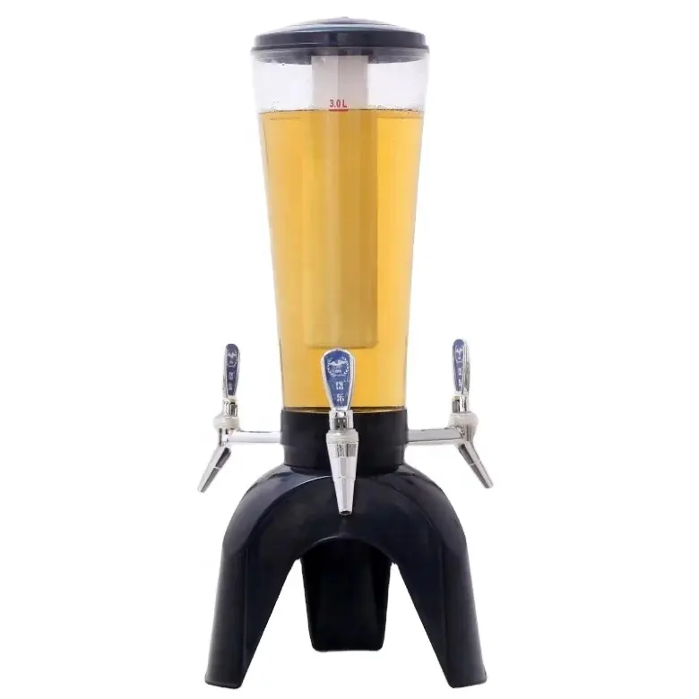 High quality Beer Tower Drink Dispenser Wholesale bar Hotel supplies A Drink Dispenser with light and cooling ice tube