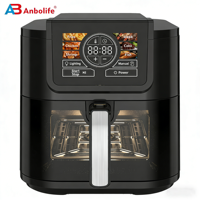 Friteuse à air intelligente Anbolife 8L AI, 1800W, électrique, sans huile, avec 6 préréglages et écran couleur, compatible lave-vaisselle OEM/ODM