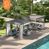 Pergola moderne à toit en aluminium à persiennes, personnalisable, étanche, ombrage de gazebo de jardin pour balcon, pavillon de pergolas de bricolage