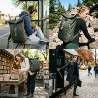 Sac à dos pour ordinateur portable, extensible, imperméable, personnalisable, robuste, avec compartiment, idéal pour les voyages d'affaires et le travail quotidien