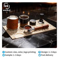 Tapis à café classique en silicone |   Tapis de bar multifonctionnel antidérapant pour station à expresso, résistant à la chaleur et personnalisable