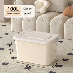 Contenedor de almacenamiento de plástico Cream Wind, edredón extra grande, <span class=keywords><strong>caja</strong></span> de almacenamiento de juguetes, herramienta de organización, precio económico para <span class=keywords><strong>Amazon</strong></span> - Product Image 6