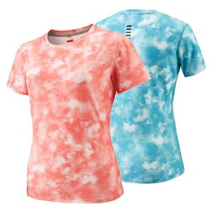 T-shirt da <span class=keywords><strong>donna</strong></span> di nuovo Design abbigliamento sportivo attivo stampa estiva aderente <span class=keywords><strong>Fitness</strong></span> Yoga abbigliamento sportivo da <span class=keywords><strong>donna</strong></span> t-shirt da <span class=keywords><strong>donna</strong></span> Top - Product Image 3