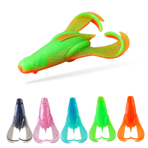 Lot de 6 leurres souples grenouille 7cm 7g, 6 couleurs, appâts artificiels bioniques flottants pour la pêche au Black Culter Alburnus - Product Image 2