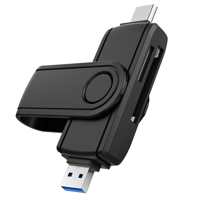 High-Speed 5Gbps Type C USB-A 3.0 OTG Adapter with SD TF 3.0 Memory Card Reader External Installation for Android Phone & Laptop