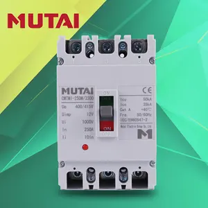 MUTAI 10 32 40 50 63 100 150 250 400AMP 3 극 3 상 AC MCCB 몰드 케이스 회로 차단기