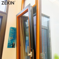 Personalizado para proyecto de ingeniería NFRC AS2047 marco de aluminio de dos vías de inclinación abierta y giro de aluminio otra ventana abatible