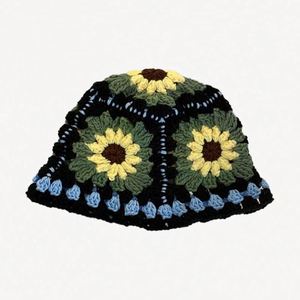 Chapeau Bob Unisexe en Crochet Fait Main avec Broderie 3D Motif Fleur, Idéal Plage et Affaires, Vente en Gros - Product Image 5