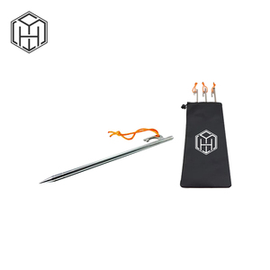 Piquets <span class=keywords><strong>de</strong></span> tente en alliage <span class=keywords><strong>de</strong></span> titane ultralégers Rivets <span class=keywords><strong>de</strong></span> camping en plein air coupe-vent clous portables pour une installation sécurisée - Product Image 4