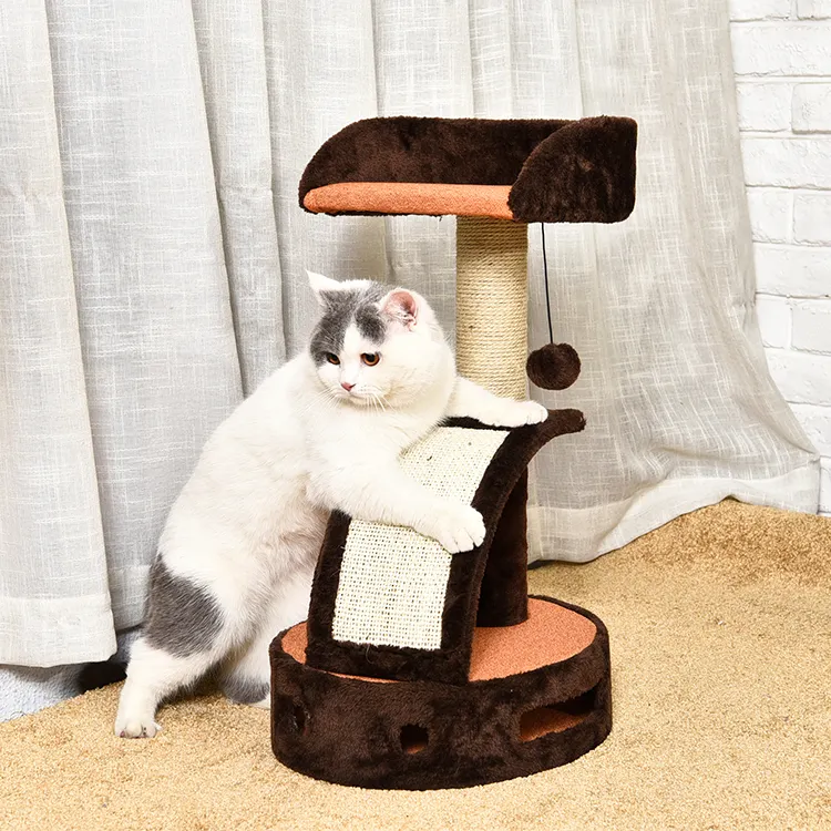 Chất Lượng Cao An Toàn Ổn Định Gỗ Rắn Tương Tác Đồ Chơi Vật Nuôi, Cat Leo Khung Cat Tree