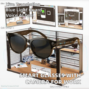 Smart Eyewear Shooting <b>Camera</b> Best AI <b>Glasses</b> for Productivity Work with 1080P Pov Vlogging IP67 Waterproof - Product Image 2