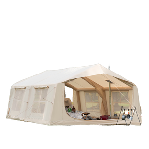 Carpa inflable familiar de dos dormitorios y una sala de estar, de doble capa, de tela Oxford, equipo de camping para glamping al aire libre. - Product Image 1