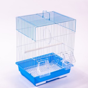Small <b>Bird</b> Cage Parrots Pigeons Cage White Blue Yellow <b>Pet</b> House Plastic Cage Crate Enclosure with Easy Clean Tray for <b>Birds</b> - Product Image 4