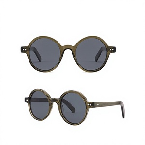 Gafas de Sol Redondas de Acetato con Montura Completa, Lentes Polarizadas TAC con Protección UV400 y Antireflejos, Gafas de Moda Unisex - Product Image 1