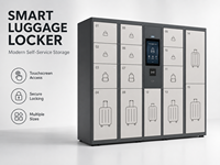 Casillero Inteligente para Almacenamiento de Equipaje, Casillero Electrónico de Autoservicio con Pantalla Táctil para Hotel, Centro Comercial u Oficina