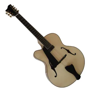 Chitarra Elettrica Archtop Artigianale Yunzhi con Top in Abete, Corpo in Acero, Manico in Acero, Tastiera in Ebano, Personalizzabile, Stile <span class=keywords><strong>Jazz</strong></span> - Product Image 1