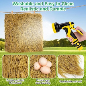 Nieuwe Wasbare Gouden Kunstgras Kippennestmat 30x30cm Beddengoedmat voor Legkippen - Product Image 4