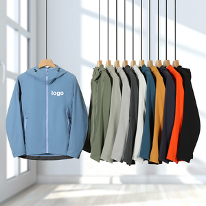 Impermeable para hombres Softshell /Hardshell Casual con capucha de secado rápido cremallera impermeable de talla grande - Product Image 1