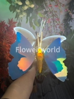 Décoration lumineuse papillon à ailes mobiles, étanche IP54, à piles, pour mariage, fête, Noël, jardin, paysage