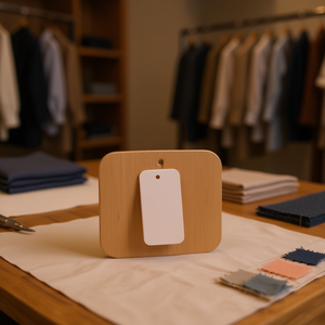 ป้ายไม้รูปสี่เหลี่ยมผืนผ้า Ilan ขนาด 16x17 มม. 15 ชิ้น สำหรับติดป้ายเสื้อผ้า - Product Image 2