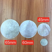 Disques en nacre à trou unique, matériaux pour accessoires de décoration de rideaux DIY, apprêts pour pendentifs 50mm, transfrontalier