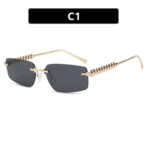 QM KD-8105 2025 Nuevas Gafas de <span class=keywords><strong>Sol</strong></span> Cuadradas de Moda Europea y Americana, <span class=keywords><strong>Lentes</strong></span> con Protección UV400, Estilo Urbano, Marco Metálico con Rosca - Product Image 6