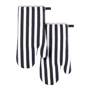 SKVT INDIA Maniques de cuisine classiques personnalisées avec logo imprimé, en tissu doux 100% coton et lin, résistantes à la chaleur, lavables au lave-vaisselle, faciles à utiliser - Product Image 2