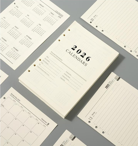 A5 bianco quaderno <span class=keywords><strong>a</strong></span> <span class=keywords><strong>spirale</strong></span> 6 fori carta riempitiva calendario 80 <span class=keywords><strong>fogli</strong></span> - Product Image 1