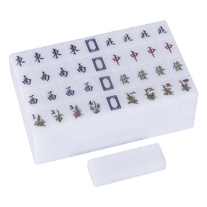 Fichas de Mahjong de Acrílico Cristalino Blanco Suet Jade de la Película Kung Fu Mahjong, Juego de Mahjong de Lujo con Acabado Artesanal - Product Image 2