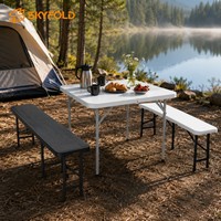 Table à manger carrée pliable intelligente, plateau en polyéthylène haute densité, portable, facile à nettoyer, pour petit appartement, meubles de maison