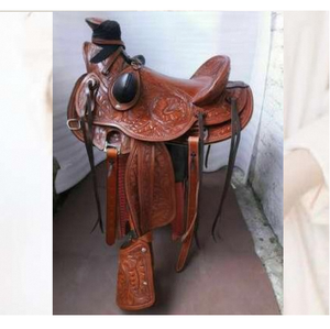 Selle de cheval de course occidentale de haute performance en cuir de qualité supérieure, durable, confortable, conçue pour l'endurance et la randonnée - Product Image 5