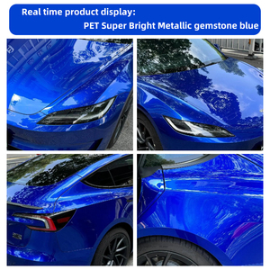 Vinilo Adhesivo para Automóviles Azul Zafiro Súper Brillante, Película de Vinilo Ultra Brillante, Impermeable y con Acabado Metálico de Alto Brillo - Product Image 4