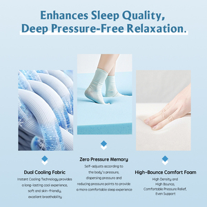 Aidi Oem/Odm Fabriek Custom Full Size Cooling Massage Traagschuim Matras Queen Size In A Box