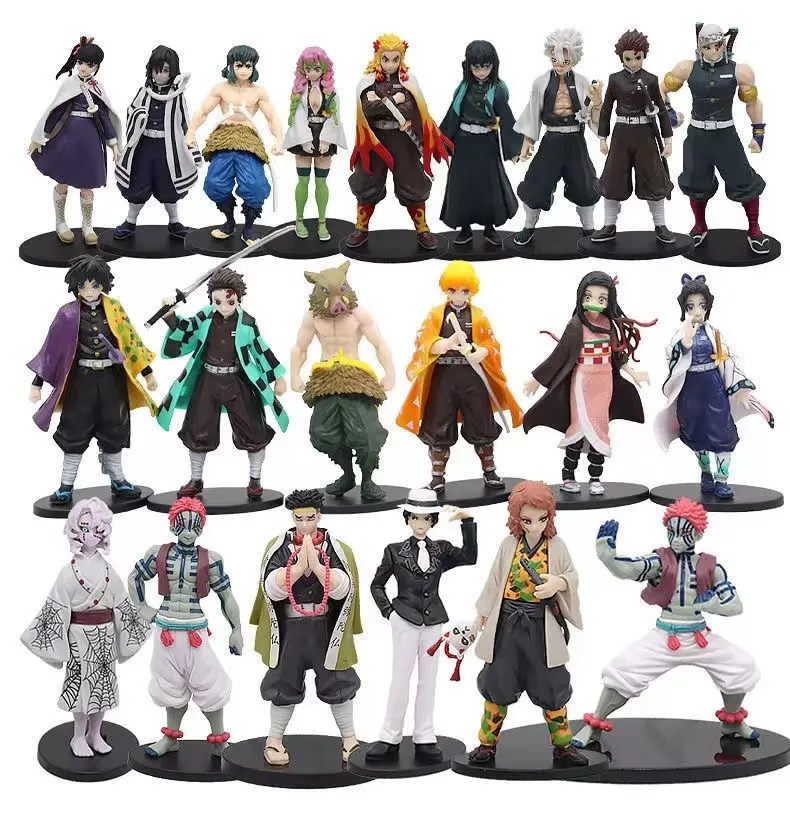 Tokoh aksi Kamado Tanjirou Nezuko, mainan Model PVC Zenitsu Figurine Inosuke Kimetsu No Yaiba Figura