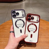 Funda Magnética de TPU Electrochapada al por Mayor para iPhone 18 17 16 15 14 13 12 11, Cubierta Protectora Transparente para Cámara