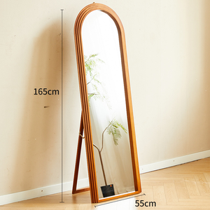 French Style <strong>Pine</strong> Full Length <strong>Mirror</strong> Vintage Solid Wood Frame Floor Length Arched Dressing <strong>Mirror</strong> - Product Image 2