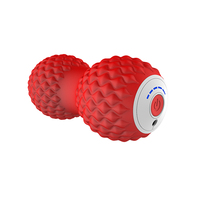 Balle de massage aux cacahuètes - Masseur musculaire vibrant rechargeable pour les tissus profonds du corps, 5 modes de vibration, contrôle de la durée pour soulager la douleur