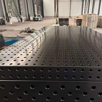 Table de soudage 3D sur mesure avec système de rail mobile, poste de travail multi-trous avec fixation