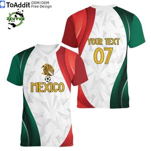 Camisetas de Fútbol Número 07 Nuevo Modelo El Tricolor <span class=keywords><strong>Viva</strong></span> Champions Tallas S-6XL 2026 Camisetas de Fútbol de México Baratas Sublimadas con Cuello en V - Product Image 1