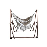 Hamac pliant d'extérieur populaire en promotion, lit balançoire portable pour camping et plage, pour 2 personnes / Support de hamac pliable inclus