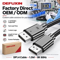 Câble DEFUXIN DP1.4 1,5 m 8K 60Hz 4K 144Hz 32,4 Gbps DP vers DP pour moniteur de jeu, carte graphique PC - EN STOCK