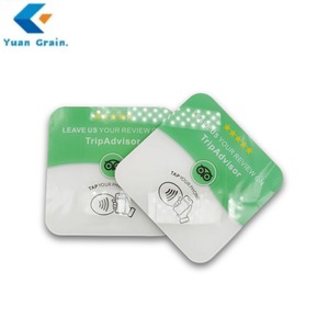 Autocollant de table en acrylique avec <span class=keywords><strong>puce</strong></span> NFC, carte de menu de restaurant, carte de commentaires Facebook et Google, code QR, médias sociaux, avis mobiles, tactile - Product Image 2