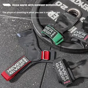 Gants de fitness VG Pro Assist avec protection épaissie pour la paume et <span class=keywords><strong>support</strong></span> pour le poignet, pour soulevé de terre, haltérophilie, remise en forme, remorquage, tractions, et ceinture de préhension auxiliaire pour barre. - Product Image 5