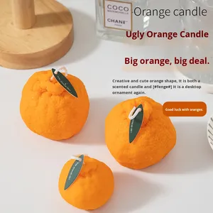 <span class=keywords><strong>Bougies</strong></span> d'Aromathérapie en Cire de Soja Parfum <span class=keywords><strong>Orange</strong></span> Modernes Faites à la Main, en Forme de Fruit Artificiel <span class=keywords><strong>Orange</strong></span>, pour Cadeaux de Noël (Vente en Gros) - Product Image 2