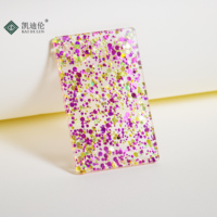 Feuille acrylique pailletée personnalisée, panneau en plastique PMMA, épaisseur 3 mm, 5 mm, 8 mm, découpe au laser