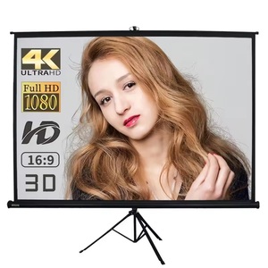 VIY 60 72 84 100120 Inch 16:9 Tripod <strong>Stand</strong> <strong>Projector</strong> <strong>Screen</strong> Outdoor Portable Projection <strong>Screen</strong> <strong>Stand</strong> - Product Image 1