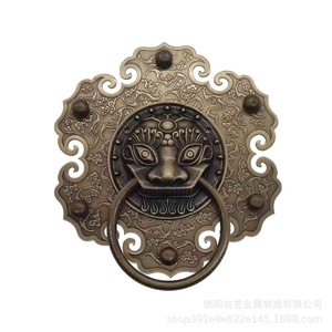 Timbre de Puerta de Estilo Antiguo, Cabeza de León en Latón Puro, Montaje en Superficie, Uso General - Product Image 5