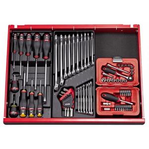 USAG - U06010001 Assortiment avec douilles hexagonales et embouts dans boîte modulaire (34 pièces) -ENSEMBLES DE CLIQUET ET DE DOUILLES EAN 8010239320000 - Product Image 2